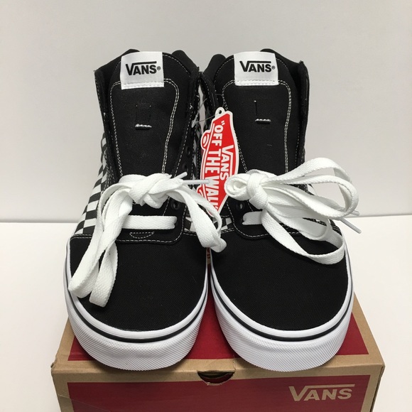 🔥Vans ward Hi’s blk/wht mens size 12 - Picture 4 of 5